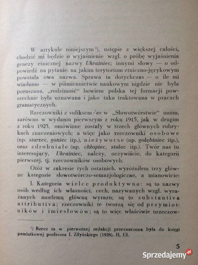 3651 Pochodzenie Etniczne Nazwy Ukrainiec Antykwariat Szczecin