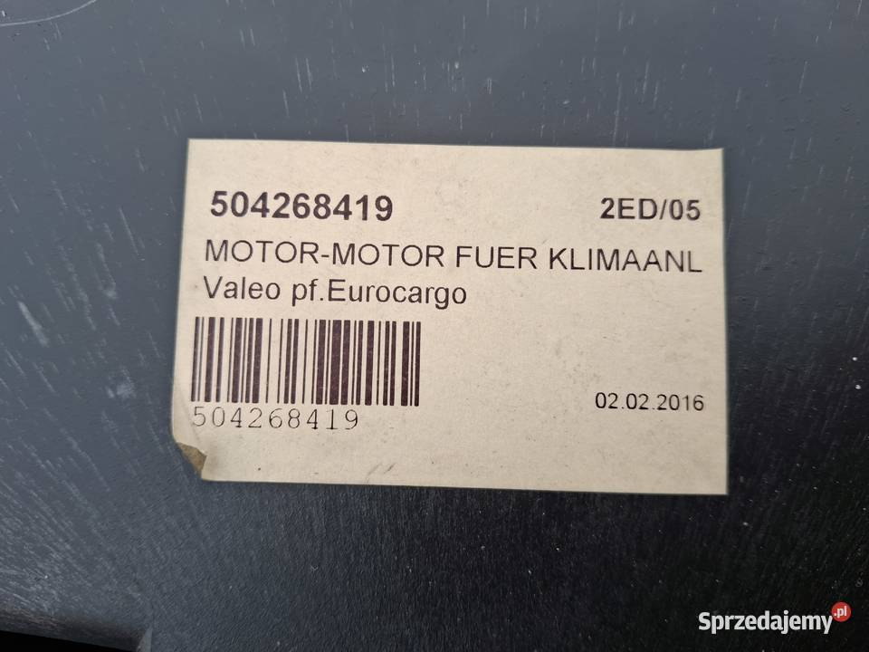 IVECO EUROCARGO SILNIK WENTYLATOR DMUCHAWA