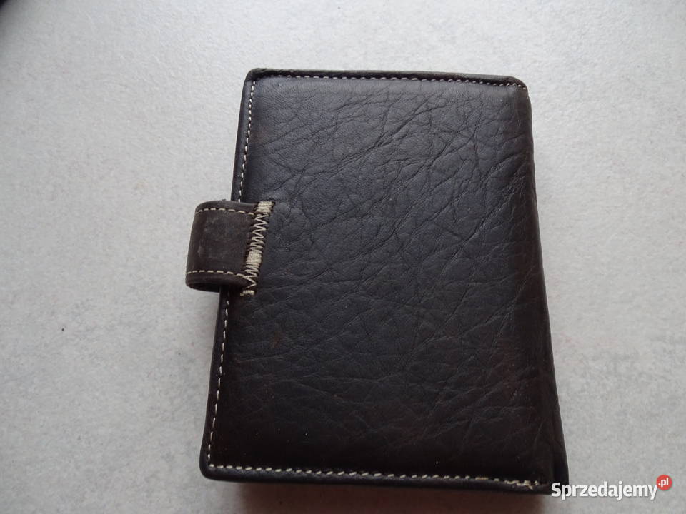 Męski zapinany skórzany portfel WILD HUNTER Dla mężczyzn Pozostałe Różan