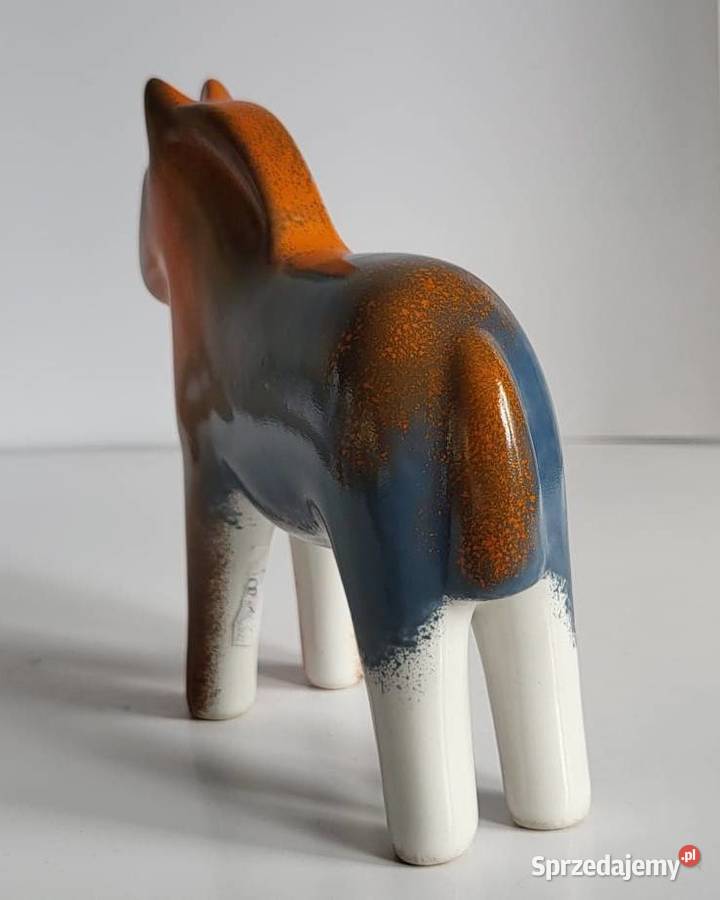 Konik ceramiczny Koń Figurka ręcznie malowany Sierakowice