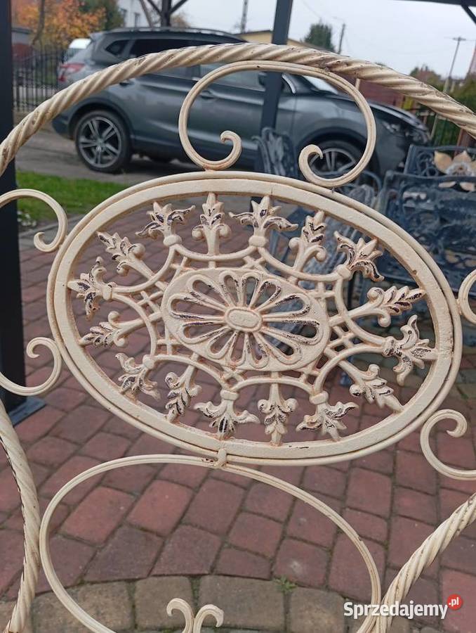 Komplet metalowych mebli ogrodowych