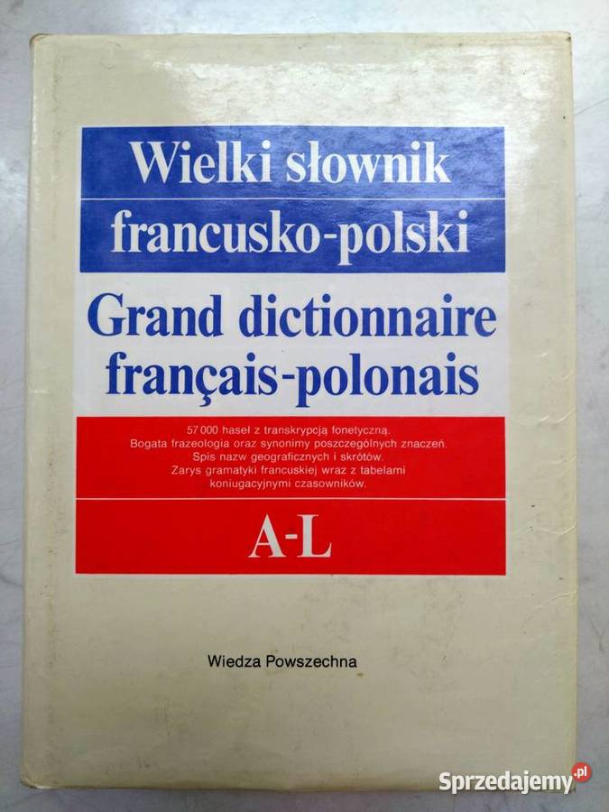 Wielki Słownik FrancuskoPolski Wiedza Powszechna Pozostałe Warszawa