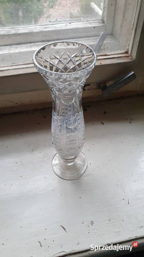 Wazon kryształowy na cięte kwiaty huta Julia PRL Pozostałe