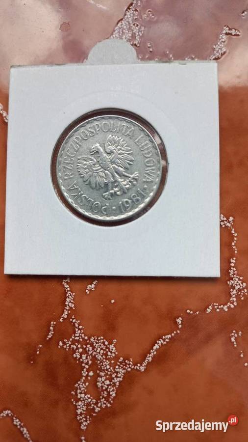 1 złoty 1981 destrukt skrętka Trzebinia