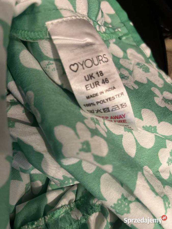 Yours sukienka modny wzór kwiaty floral hit blog biały Odzież damska