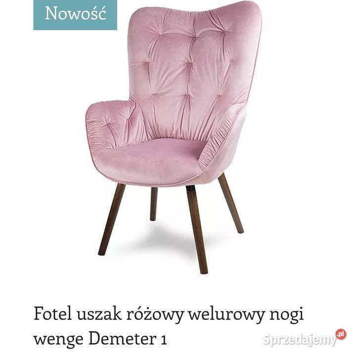 Fotel uszak różowy skandynawski Darmowa dostawa o