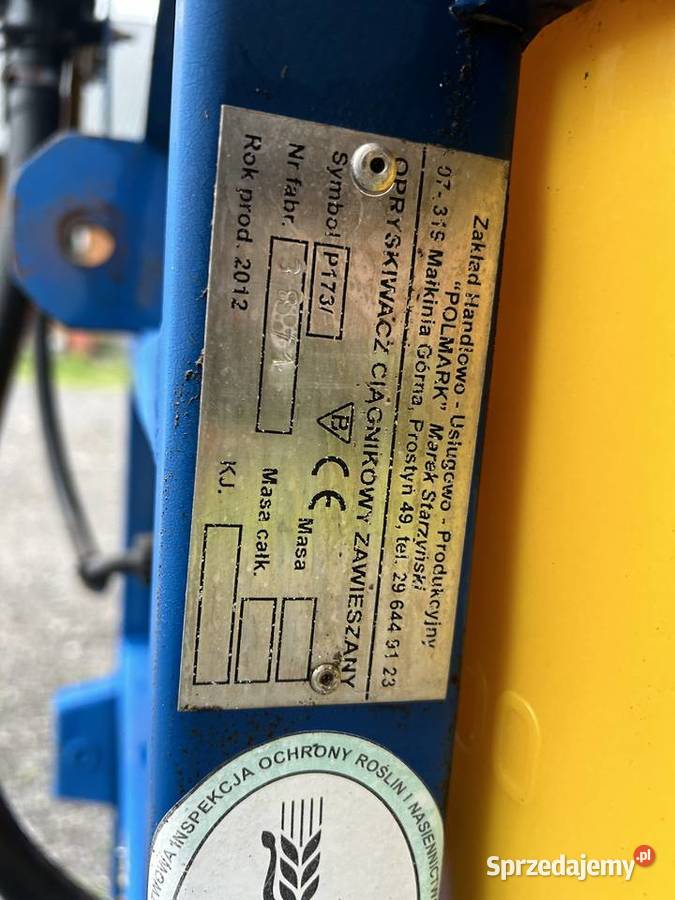 Opryskiwacz zawieszany 400l polmark 12m Zawieszane Nowy Sącz