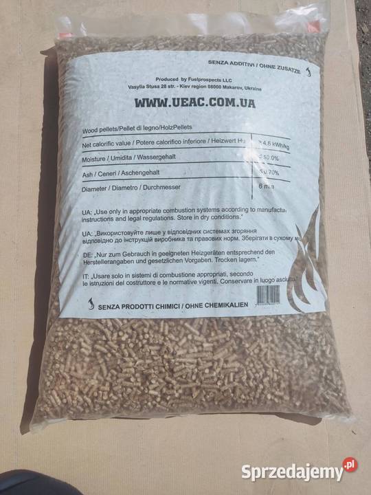 Pellet 100 sosnowy worki 15 klasa A1 certyfikat
