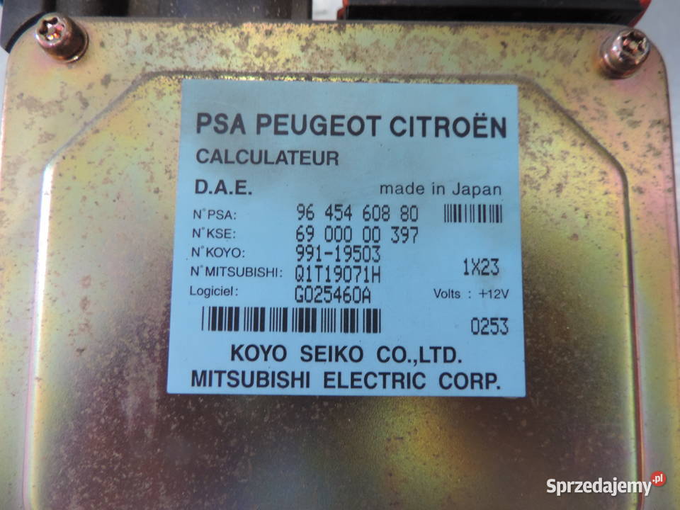 CITROEN C3 I STEROWNIK MODUŁ WSPOMAGANIA Nowy Sącz