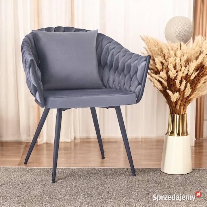 Szare Krzesło Tapicerowane Pilo Wysyłka 24H Tarchały Małe
