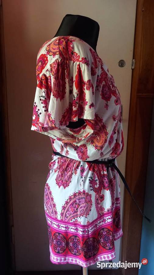 Bluzeczka letnia Boho z dekoldem V XL małopolskie Kraków sprzedam