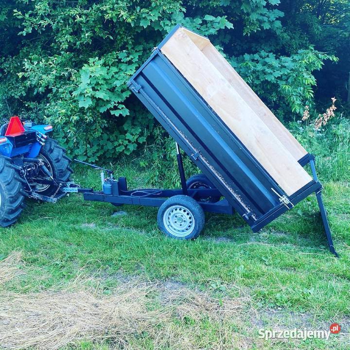 Przyczepa kiprowana 1 tonowa do mini ciagnika nieuszkodzony Olkusz