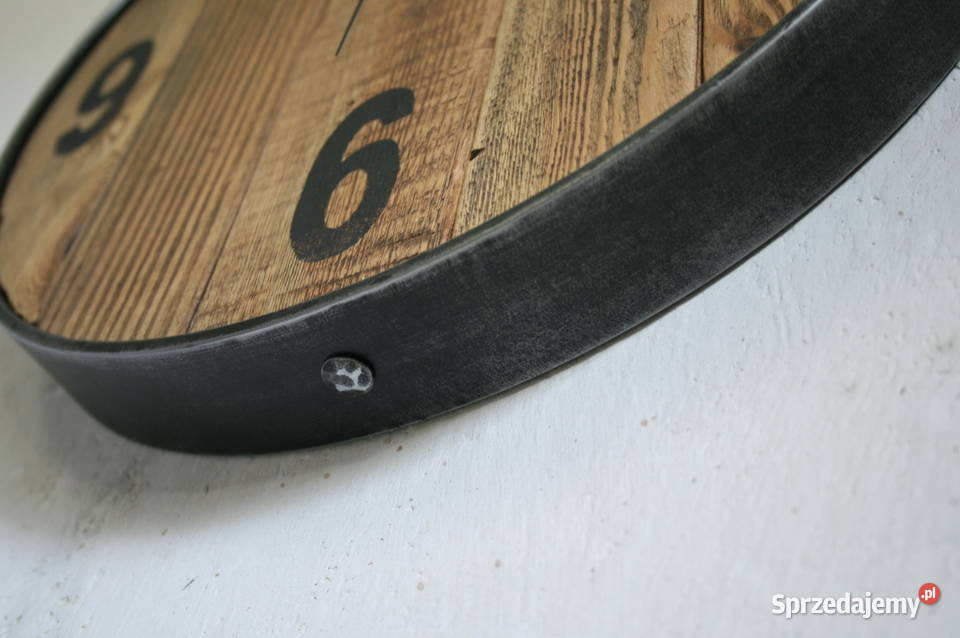 Zegar wiszący rustykalny loft industrialny Mielec