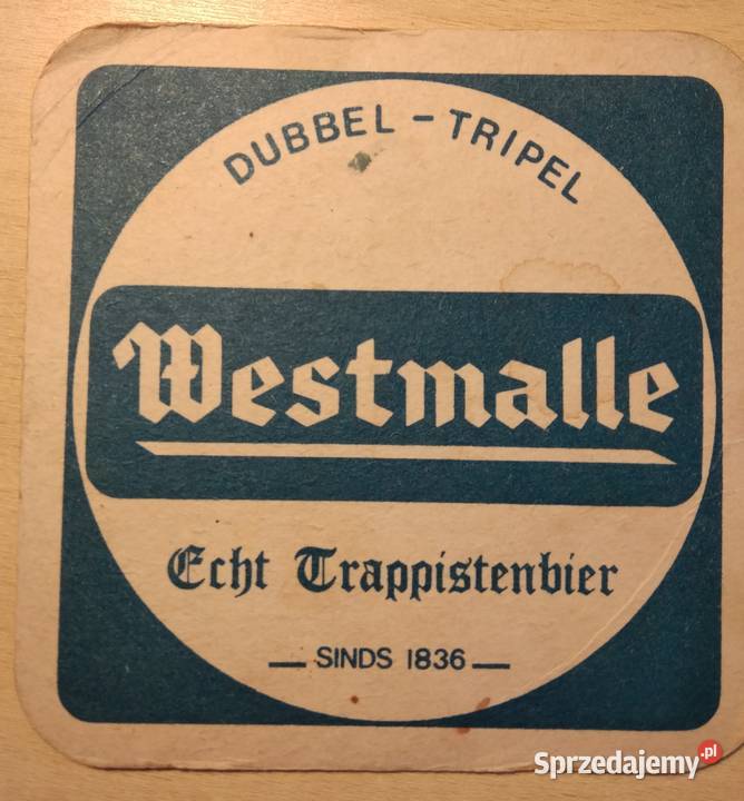 Podkładka podstawka pod piwo Westmalle Belgia Myszków
