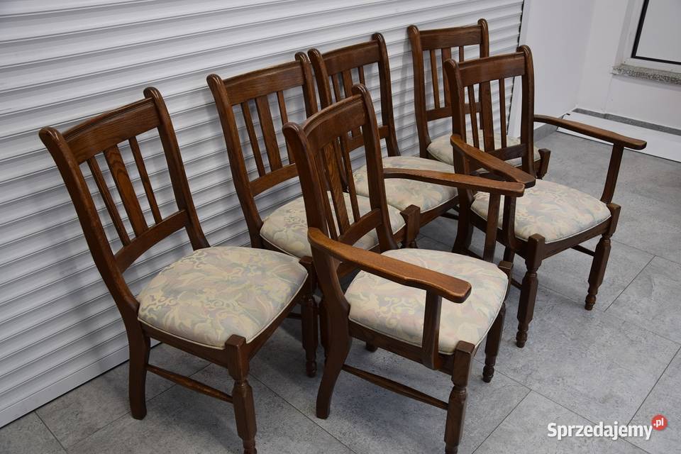krzesła dębowe 6 sztuk nowe Olsztyn sprzedam