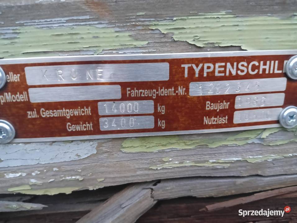 Przyczepa przyczepy Krone