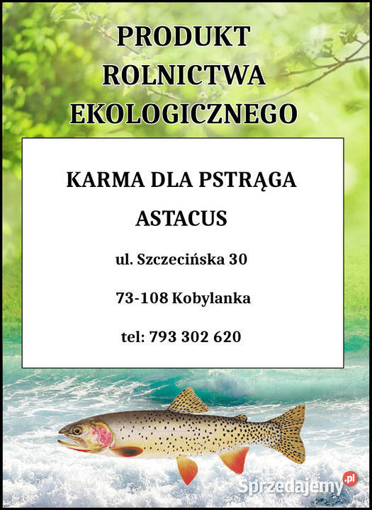 Karma pasza ryb karp koi pstrąg jesiotr