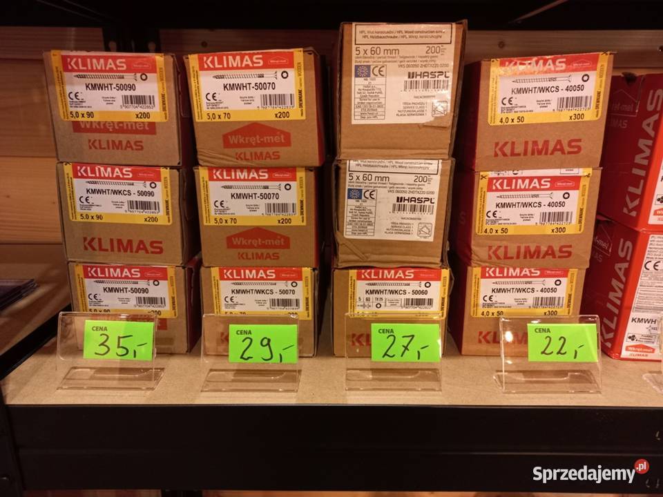 Wkręty do drewna złącza ciesielskie farby Skulsk