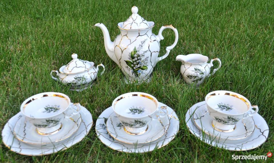 Konwalia 12108 Serwis Obiadowo kawowy Dom i Ogród