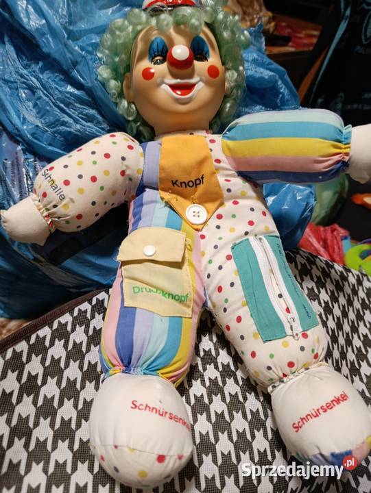 Stara lalka klaun KNOPF Poznań