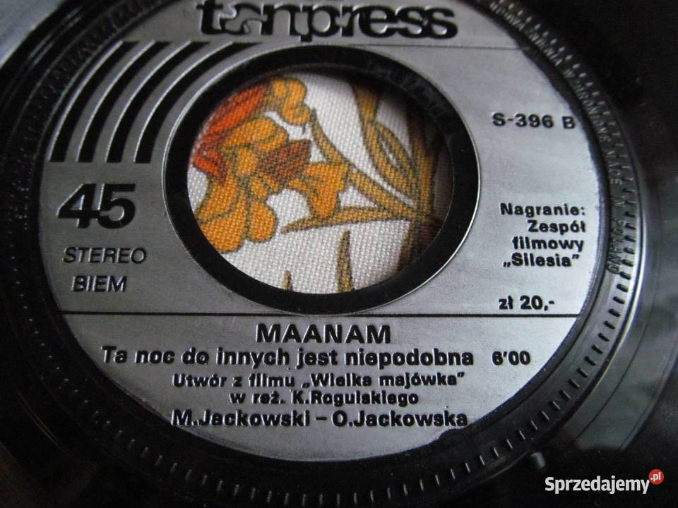 Maanam Ta noc do innych nie podobna singiel 1 płyta lubelskie Lublin