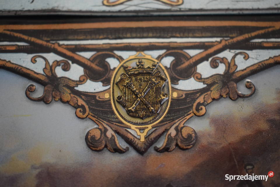 Metalowa puszka ozdobna z lat 80 90 tych