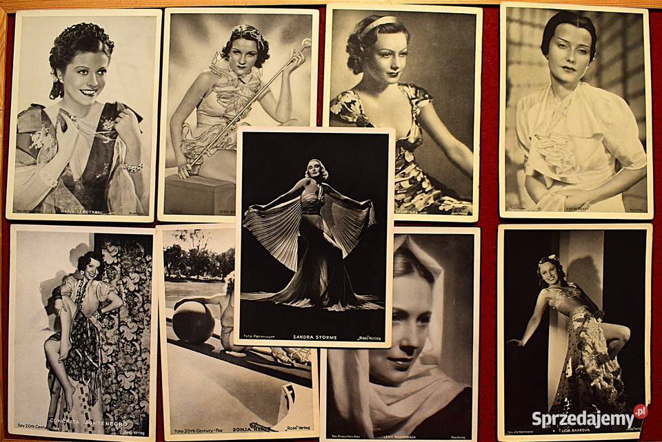 Przedwojenne gwiazdy kina oryginalne zdjęcia Chełmno sprzedam