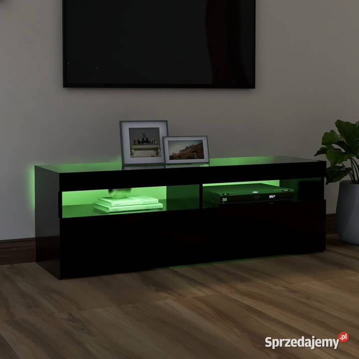 Szafka pod TV z oświetleniem LED czarna Warszawa sprzedam