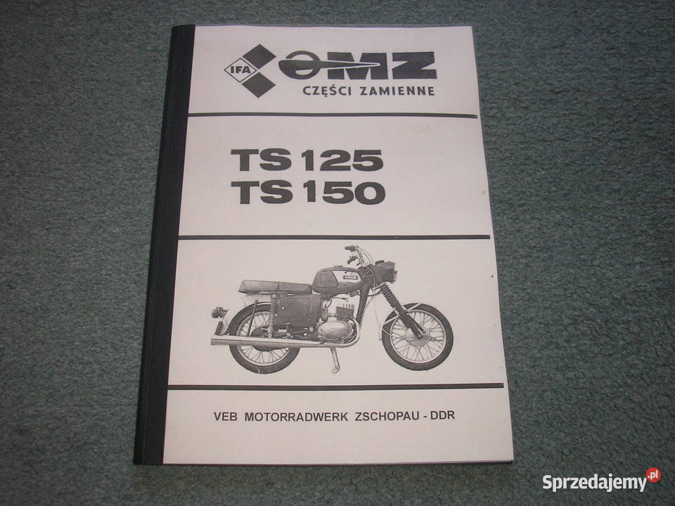MZ TS 125150 katalog części polsku Końskie
