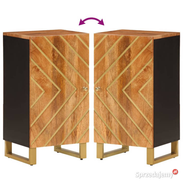 Szafka brązowoczarna 40x335x75 lite drewno mango mazowieckie Warszawa