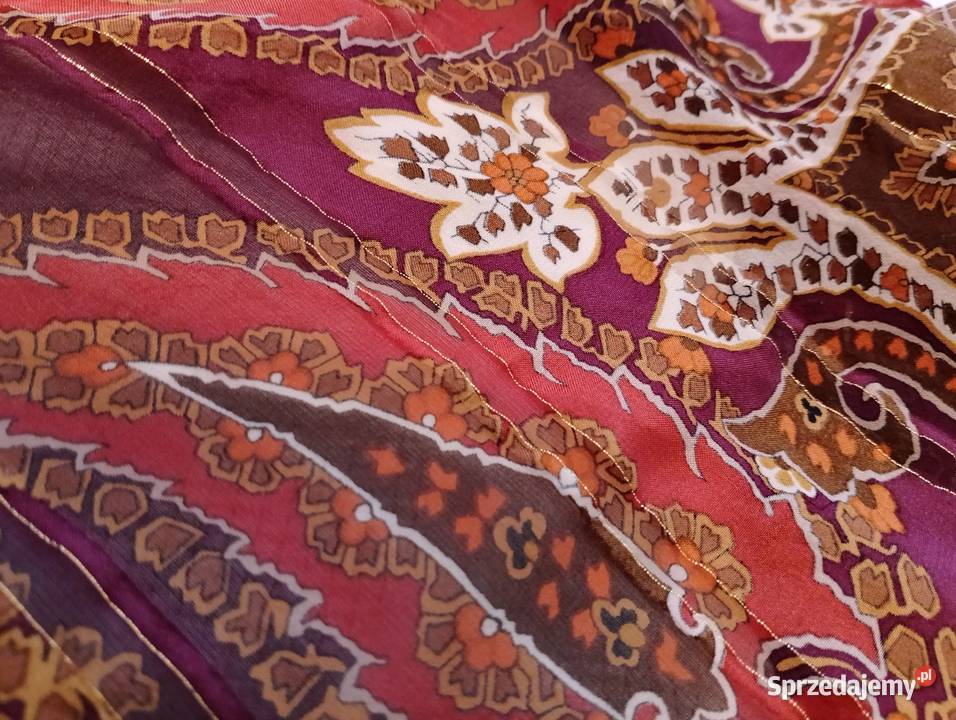 APASZKA chusta kolorowa w stylu boho wzór Oborniki