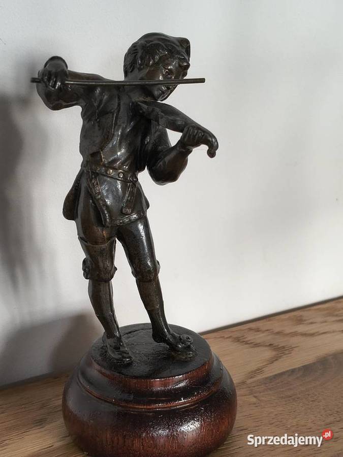 Figurka z brązu skrzypek antyk zachodniopomorskie Szczecin