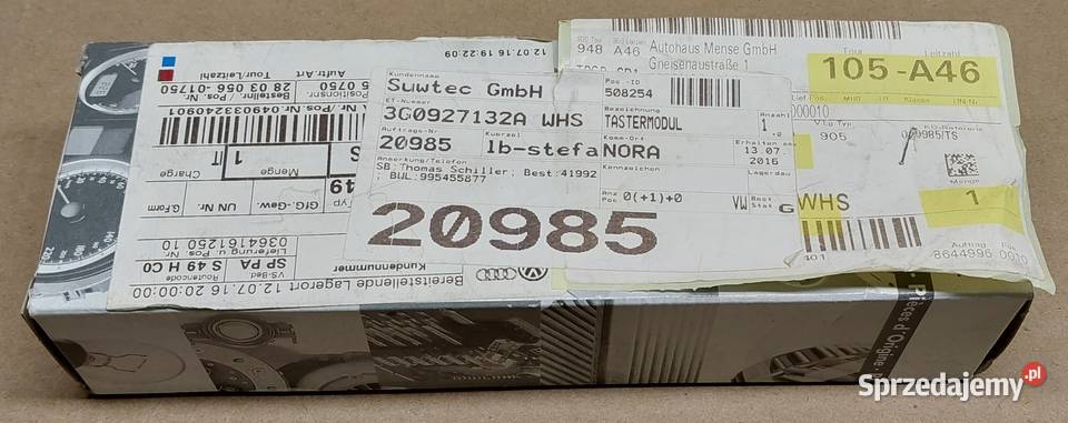 PANEL PRZYCISKÓW PDC VW ARTEON PASSAT B8 3G Mielęcin