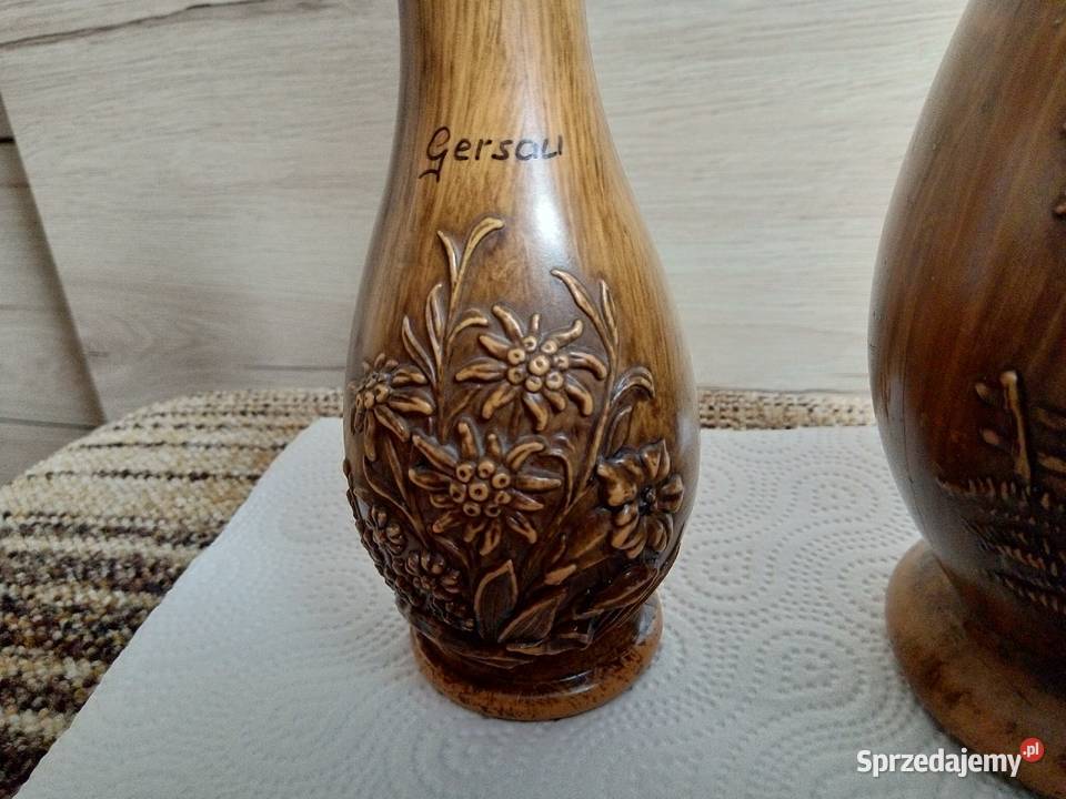 wazony z żywicy motyw kwiatowy i zwierzęcy Zielona Łąka