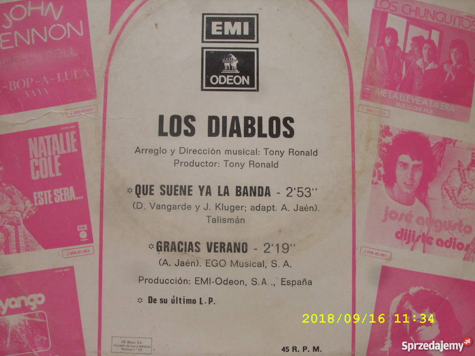 LOS DIABLOSTHE SUENE Singiel winyl
