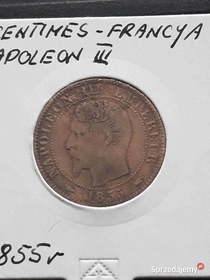 5 Centimów Francja 1855 r Napoleon III Konin sprzedam