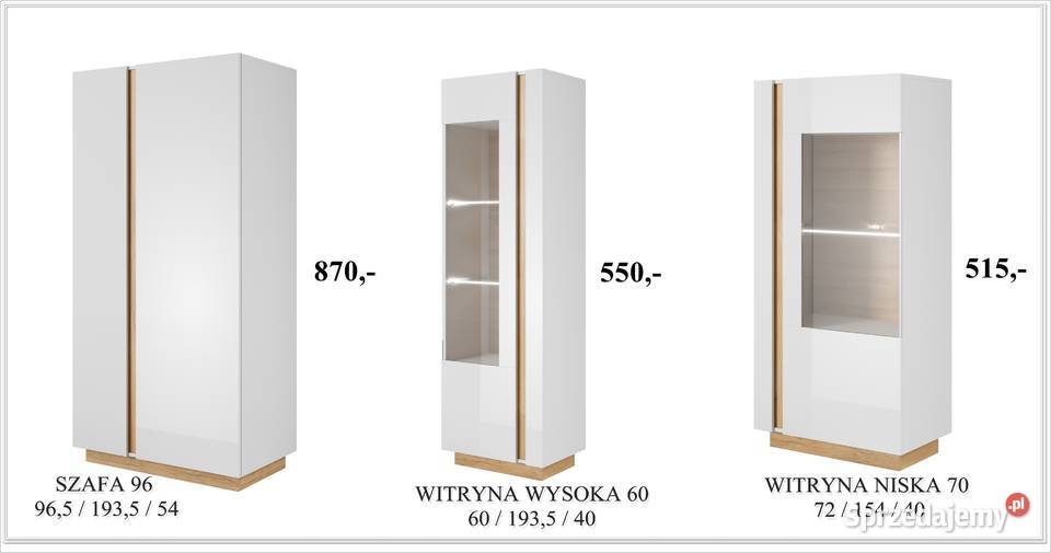 Witryna wysoka Arco biały połysk Tarnowskie Góry