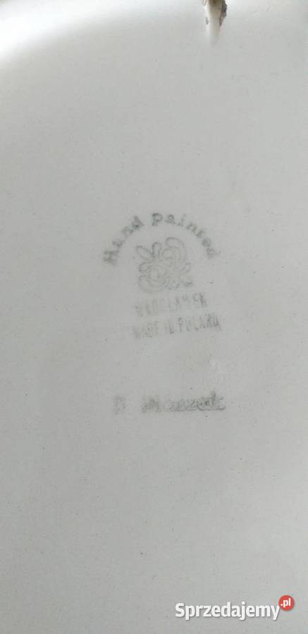 Wielki talerz Fajans prl Porcelana i szkło Porcelana i szkło Przedbórz sprzedam