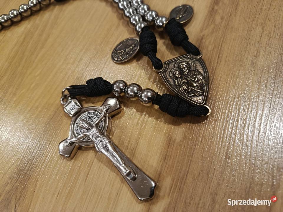 Różaniec Paracord linka kolory stal nierdzewna