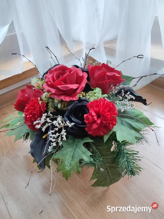 Wiązanka na cmentarz kompozycja kwiatowa na grób Sosnowiec