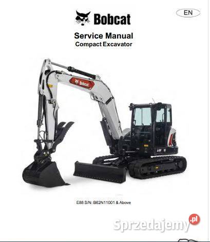Bobcat E88 T86 instrukcja naprawcza serwisowa Kielce