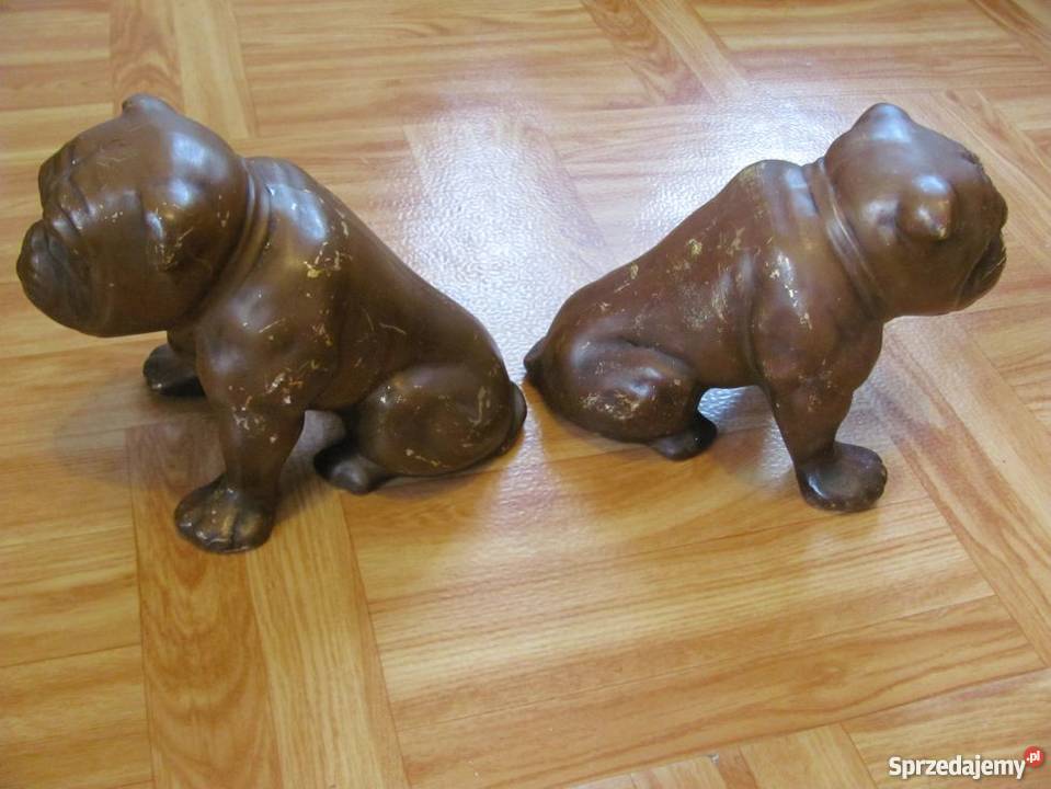 figurki buldoga 2 sztuki inny kolor