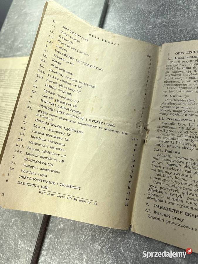 Instrukcja obsługi i dane techniczne łącznik