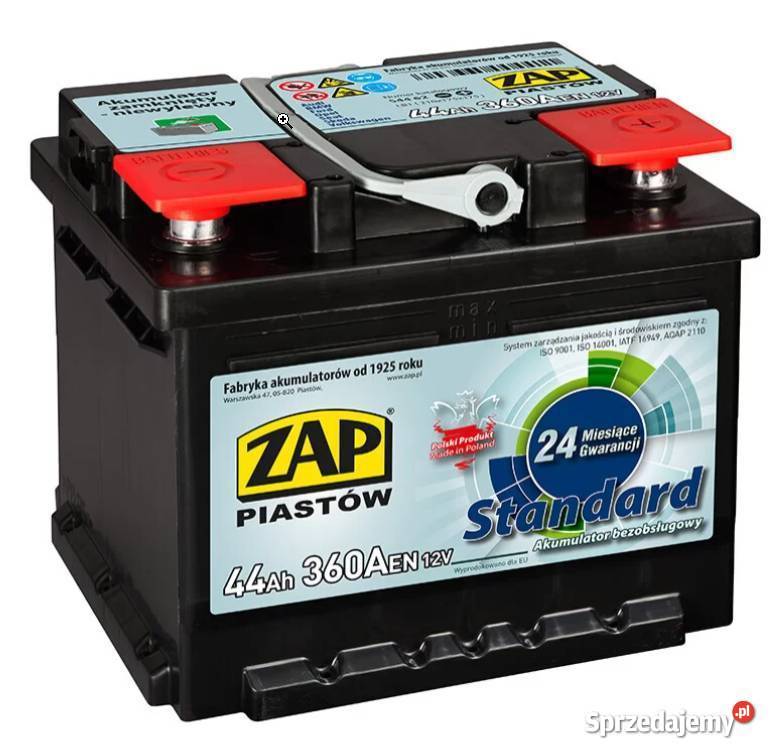 Akumulator ZAP Standard 44Ah 360A PRAWY PLUS mazowieckie Radom