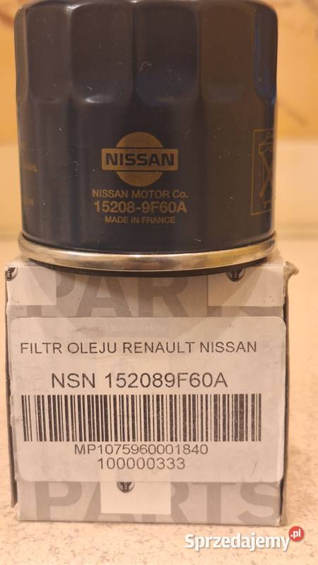 NISSAN INFINITI RENAULT FILTR OLEJU ORYGINAŁ Bydgoszcz