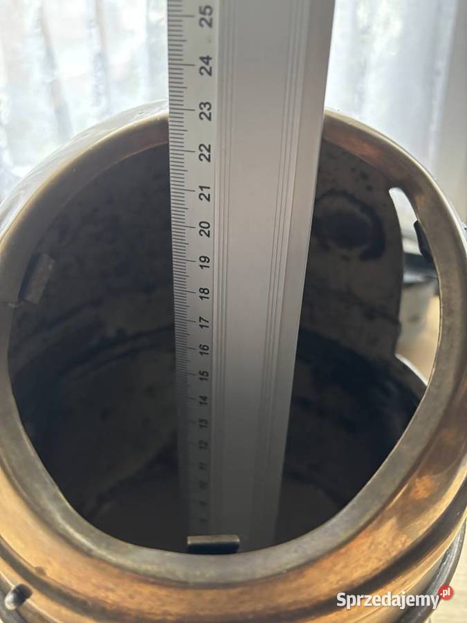 Stary mosiężny kompas kardanowy binnacle morski Szczecin