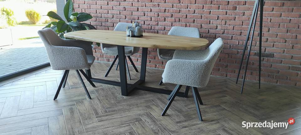 stół dębowy lity owal 200x100 producent dostępny Zimnowoda