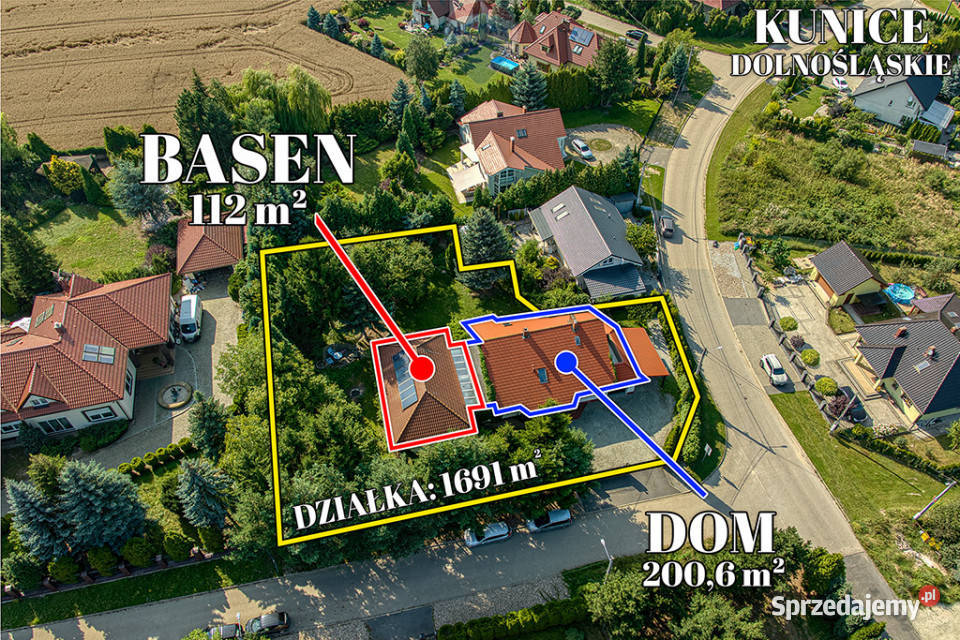 Dom z krytym basenem i pięknym ogrodem Sprzedaż Kunice