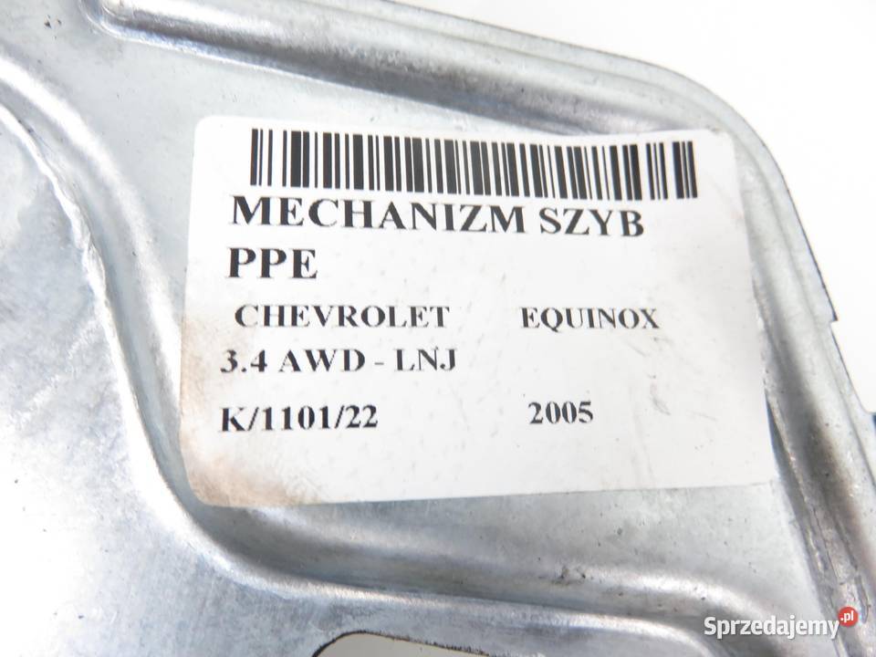 PODNOŚNIK SZYBY PRAWY PRZEDNI CHEVROLET EQUINOX osobowe