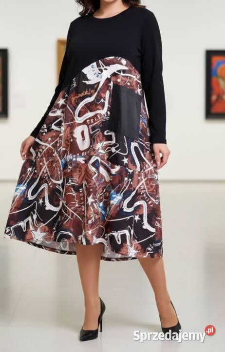 Sukienka na długi rękaw czarny